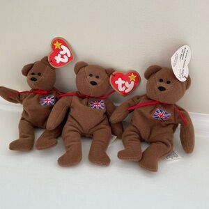 Ty Brown Bears with the British flag